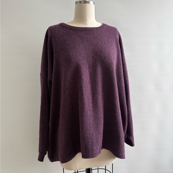 eskandar Sweaters - ESKANDAR 100% Cashmere Sweater OS Purple